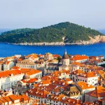 Town Dubrovnik and island in Croatia