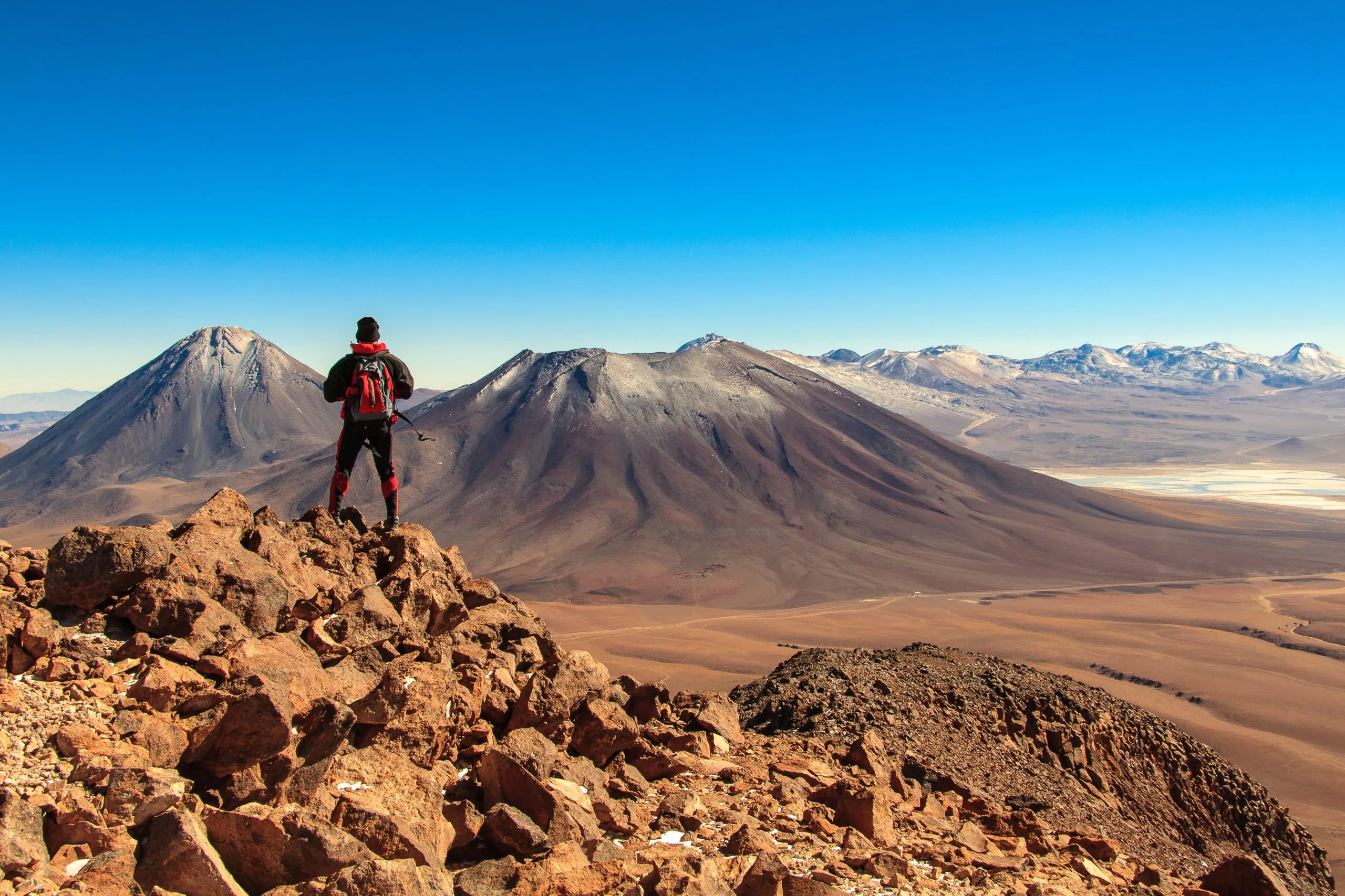 Licancabur volcano from the "Toco" hill. Chile.