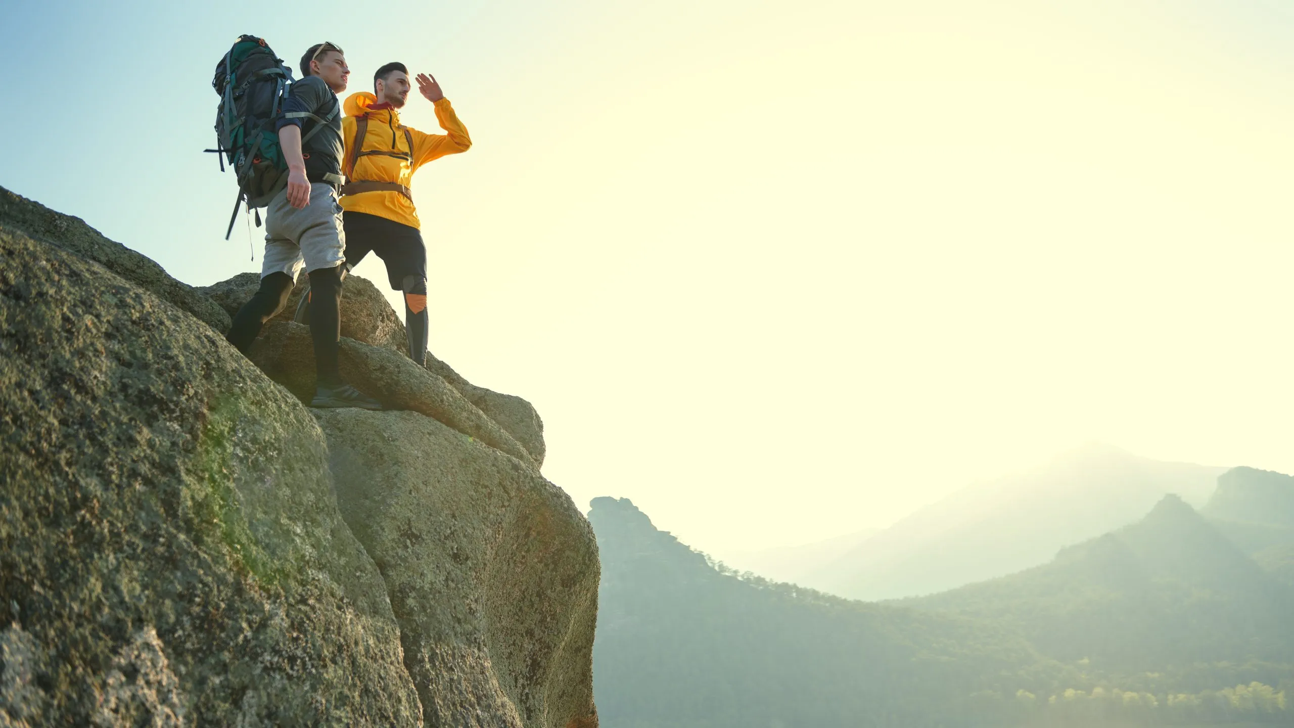 two men on mountaintop